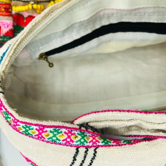 Embroidered and Trimmed Fabric Shoulder Bag - Picture 7 of 7